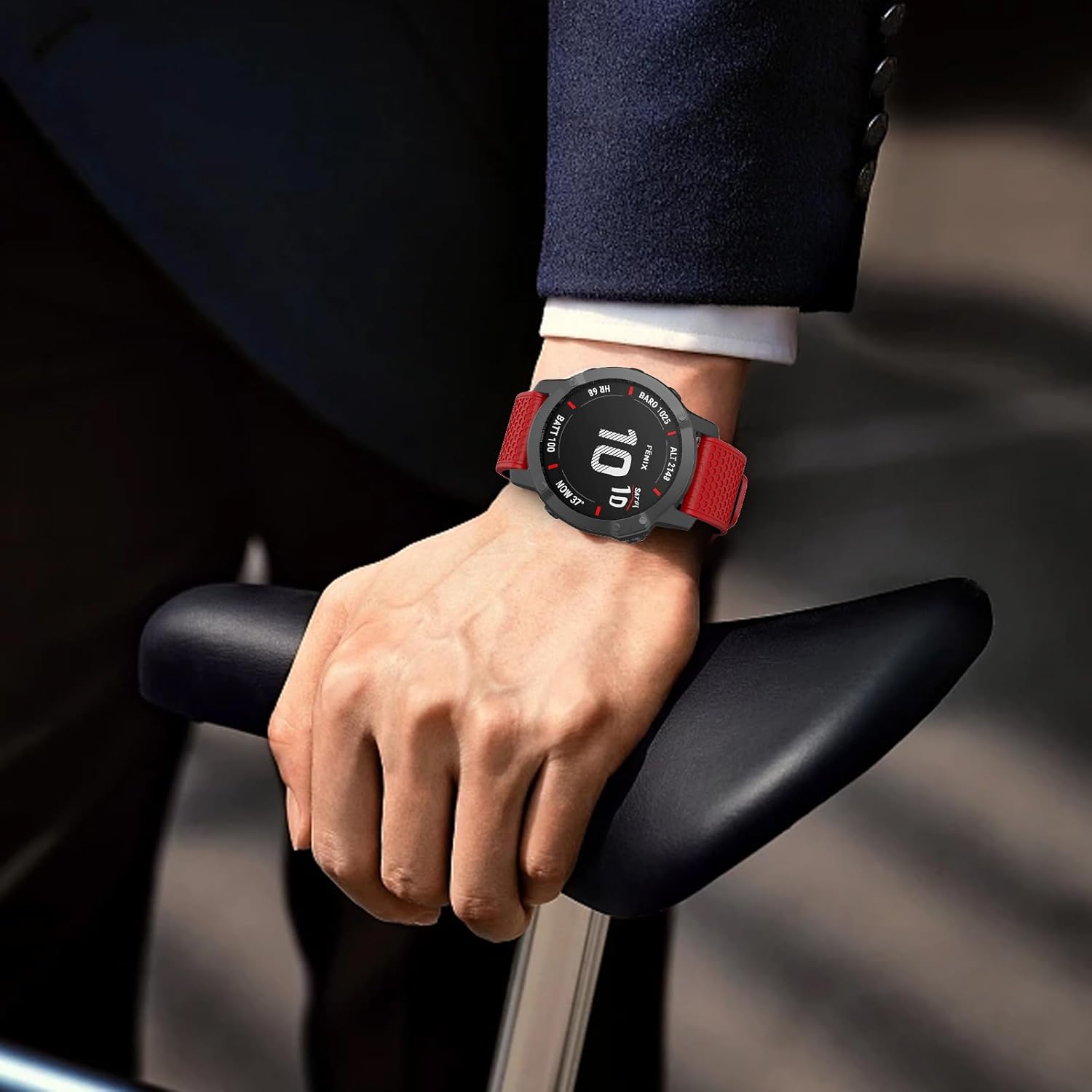 Compatible con Garmin Fenix 7 Band, correa de silicona deportiva de 0.866 pulgadas de fácil ajuste para reloj inteligente Fenix 5Fenix 5 PlusFenix