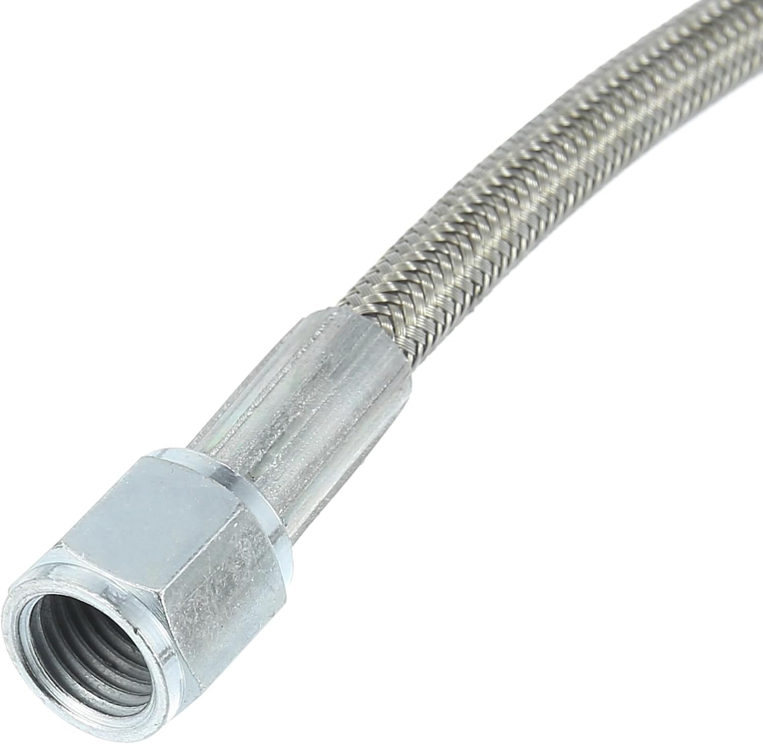 X AUTOHAUX Línea de alimentación de aceite turbo 4AN de 36 pulgadas de longitud de acero inoxidable trenzado AN4 90 grados de presión de extremo de