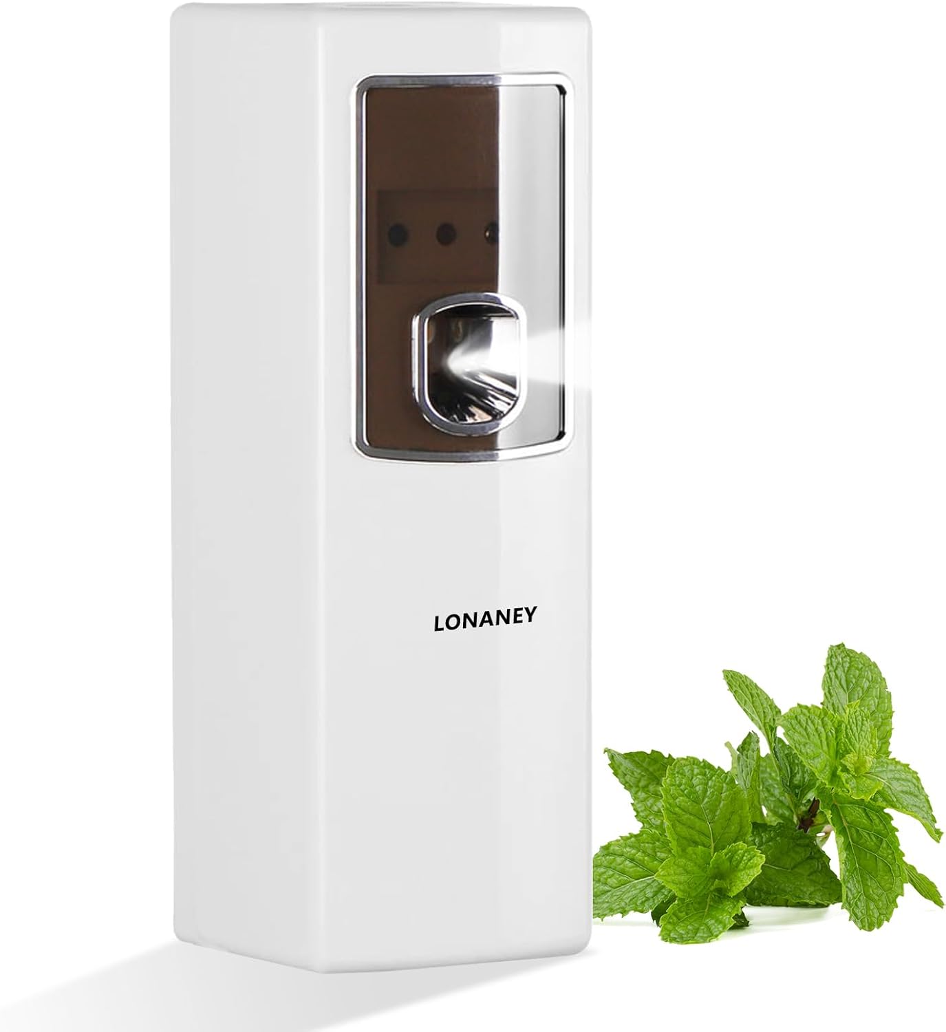 LONANEY – Dispensador automático de fragancias  Dispensador de ambientador automático ABS comercial para montaje en pared, dispensador de perfume en