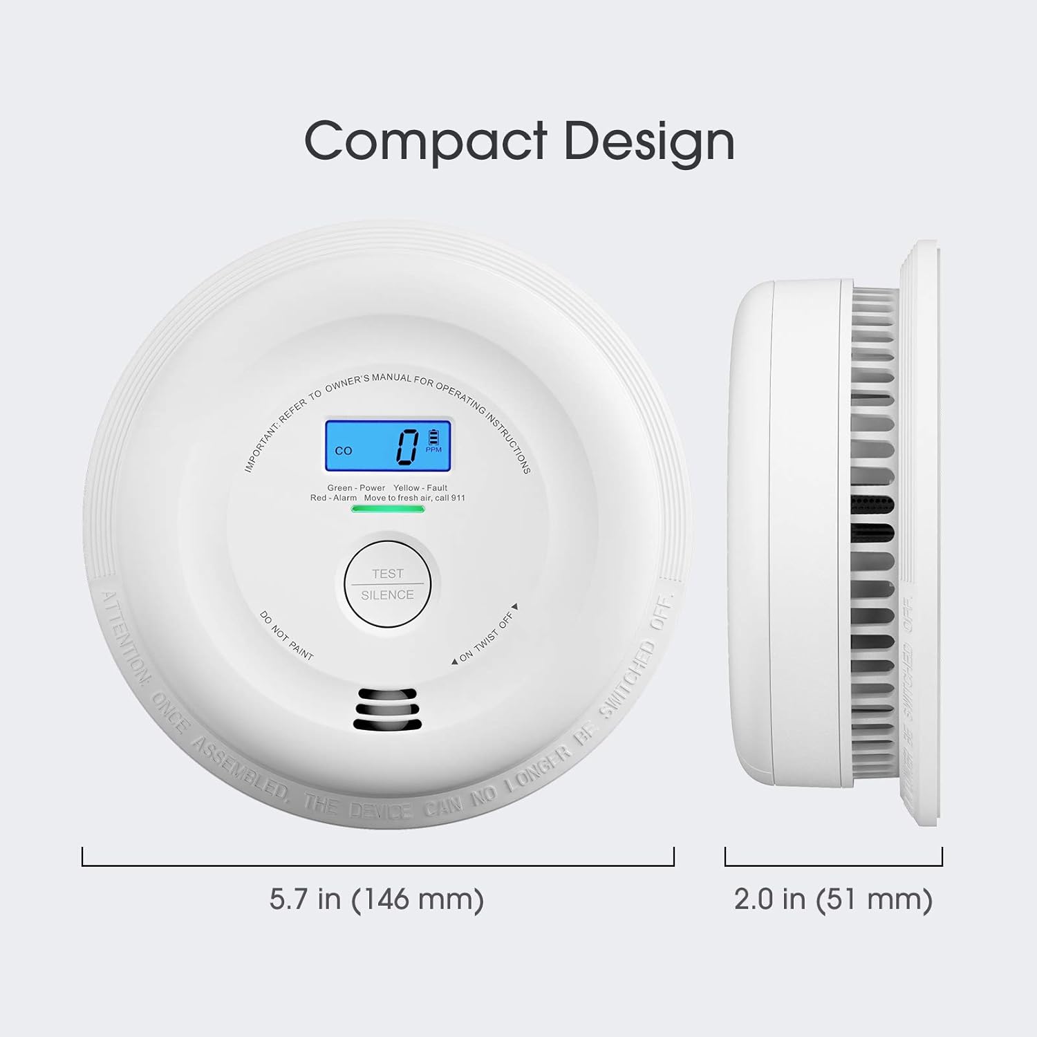 X-Sense Detector de humo y monóxido de carbono con batería de 10 años con pantalla LCD, alarma de humo y CO con sensor doble, cumple con las normas
