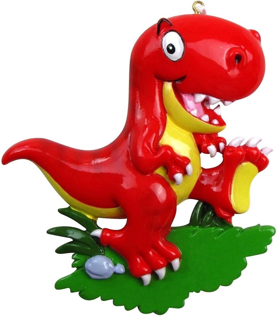 Adorno personalizado para árbol de Navidad de dinosaurio T-Rex 2023 escrito a mano, decoración personalizada para niños y niñas, Ornament Station –