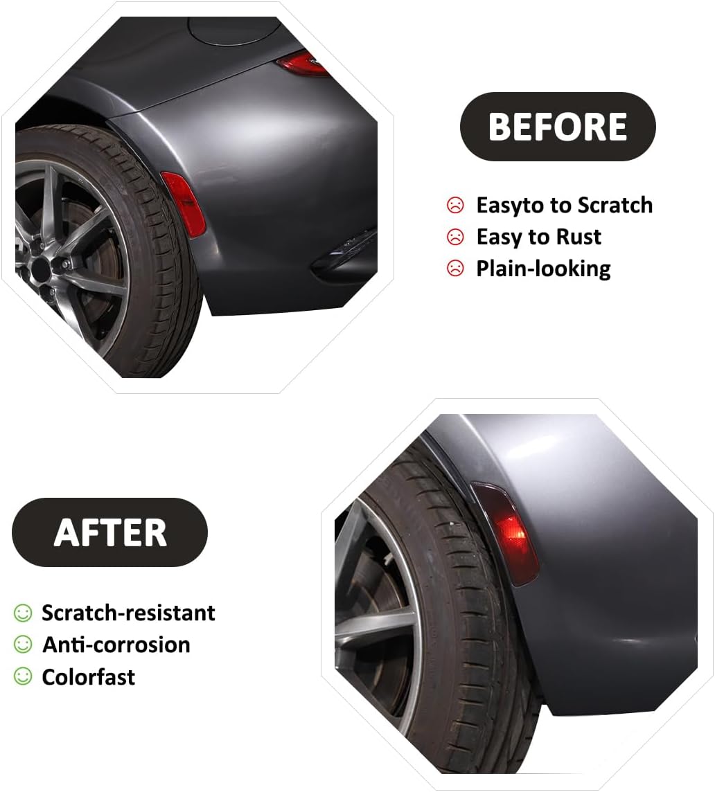 JONKOKO Cubierta de marco de lámpara de faros traseros de automóvil para Mazda MX-5 ND 2015-2023 Reflector de parachoques, luces de marcador