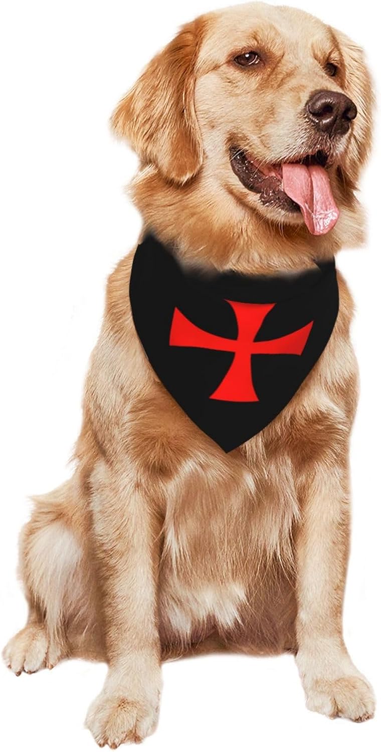 Symbol of The Knights Templar – Pañuelo para perro, bandana para mascotas, baberos para mascotas