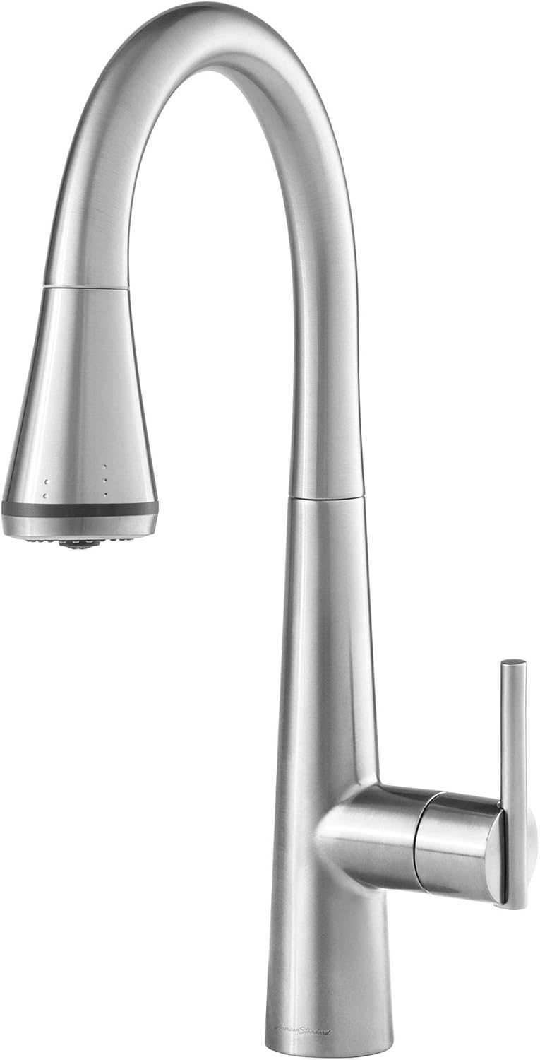 American Standard 4932300.075 Edgewater Grifo de cocina desplegable con SelctFlo en acero inoxidable