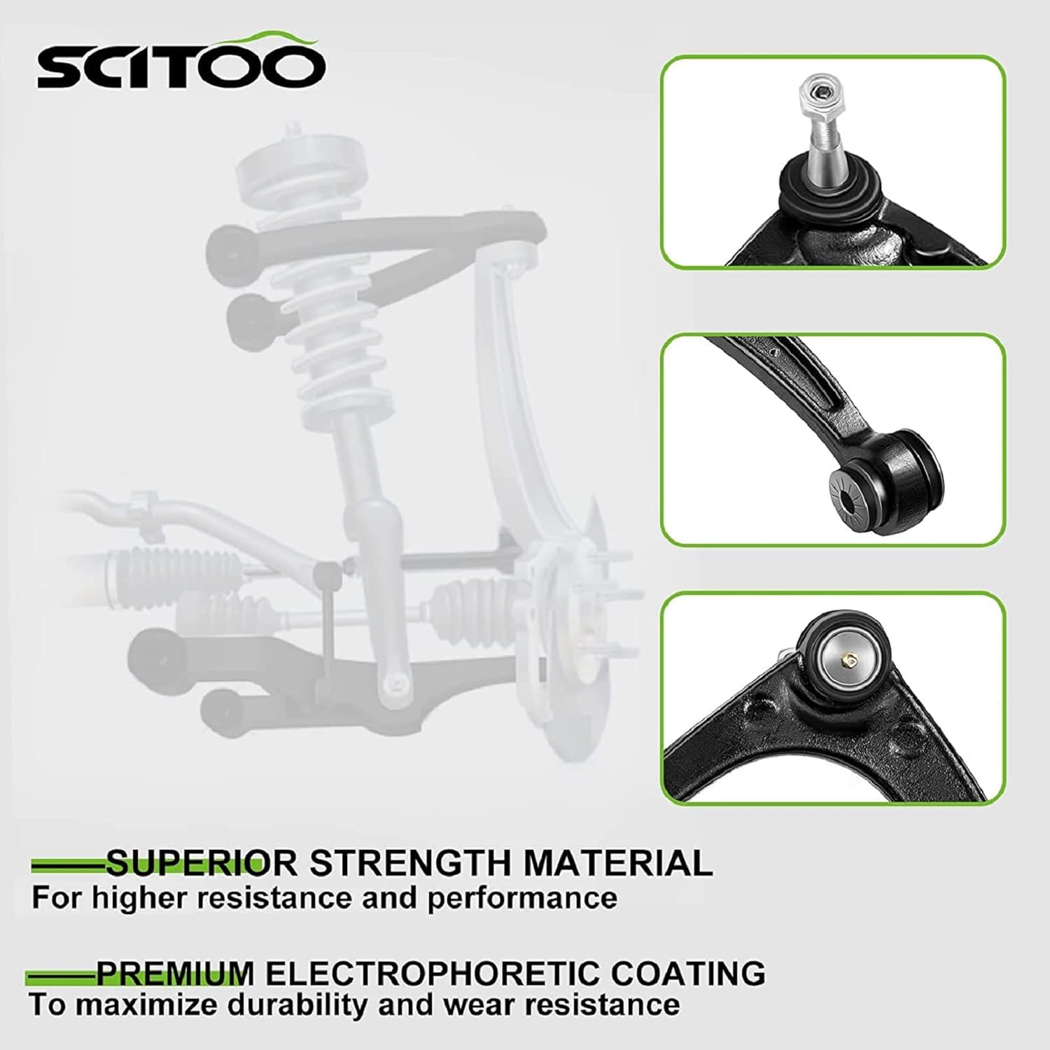 SCITOO 6 unids Kit de suspensión delantera interior exterior barra de acoplamiento extremos inferiores rótulas para 2004-2006 para Ford para F-150