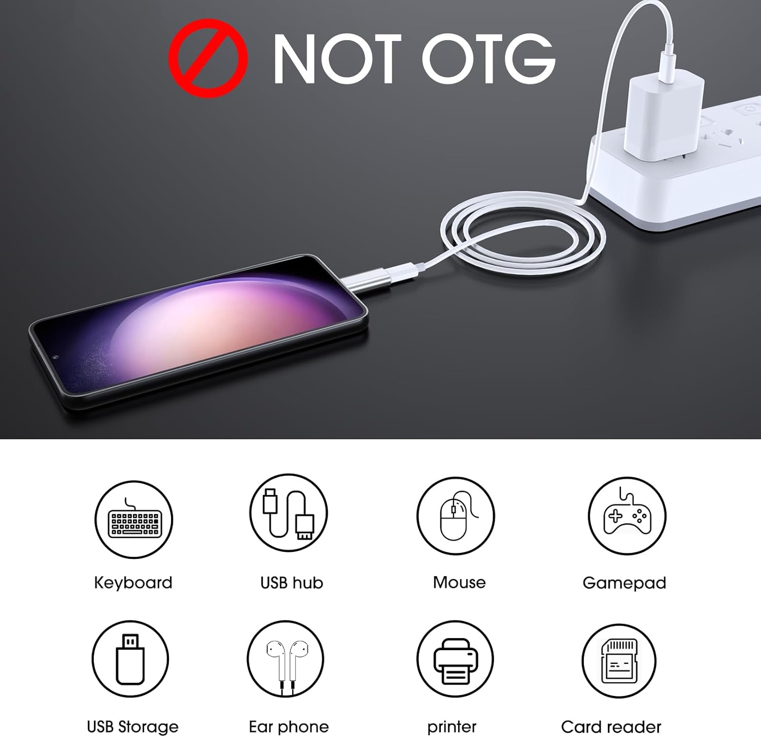 Adaptador Lightning a USB C, 1 paquete de adaptador de carga rápida PD para iPhone serie 15iPadMacBookSamsungGoogle y más dispositivos tipo C, no OTG