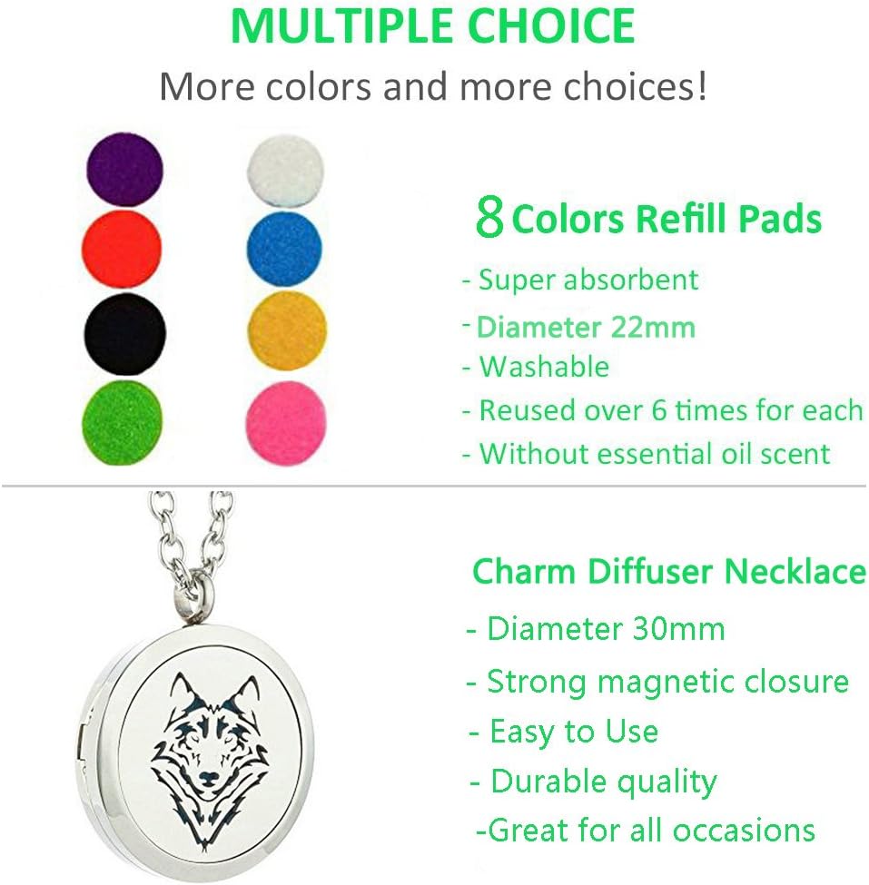 Collar difusor de aromaterapia, colgante de animales, collar de aceite esencial para mujeres, regalos para adolescentes y niñas