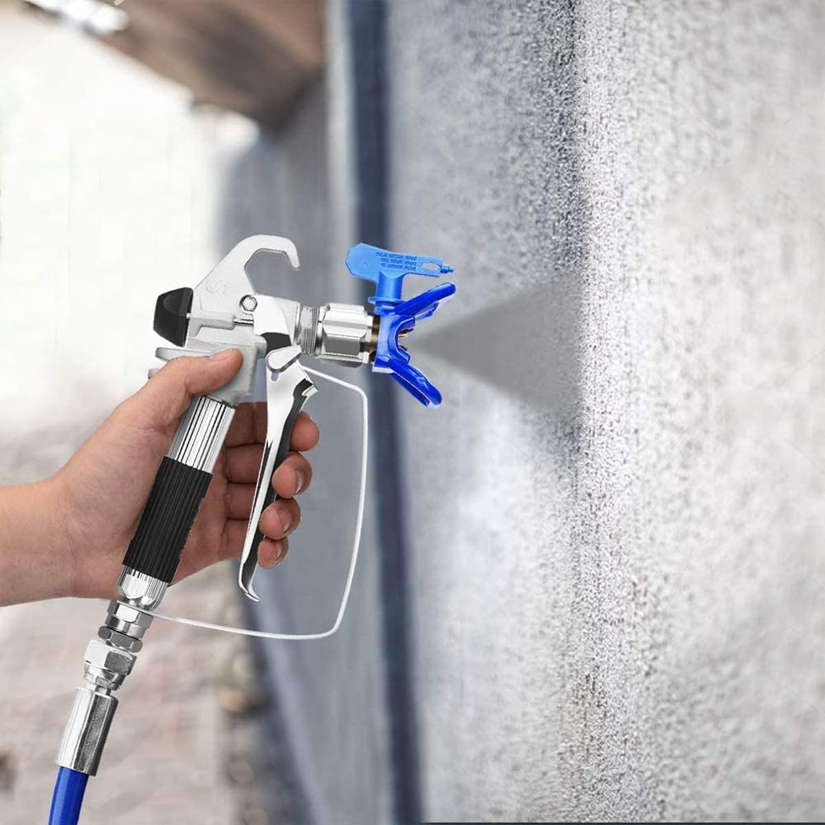 FUNTECK Pistola pulverizadora sin aire compatible con pulverizadores de pintura sin aire Graco, incluyendo punta 517 y boquilla Gurad, 3600 PSI