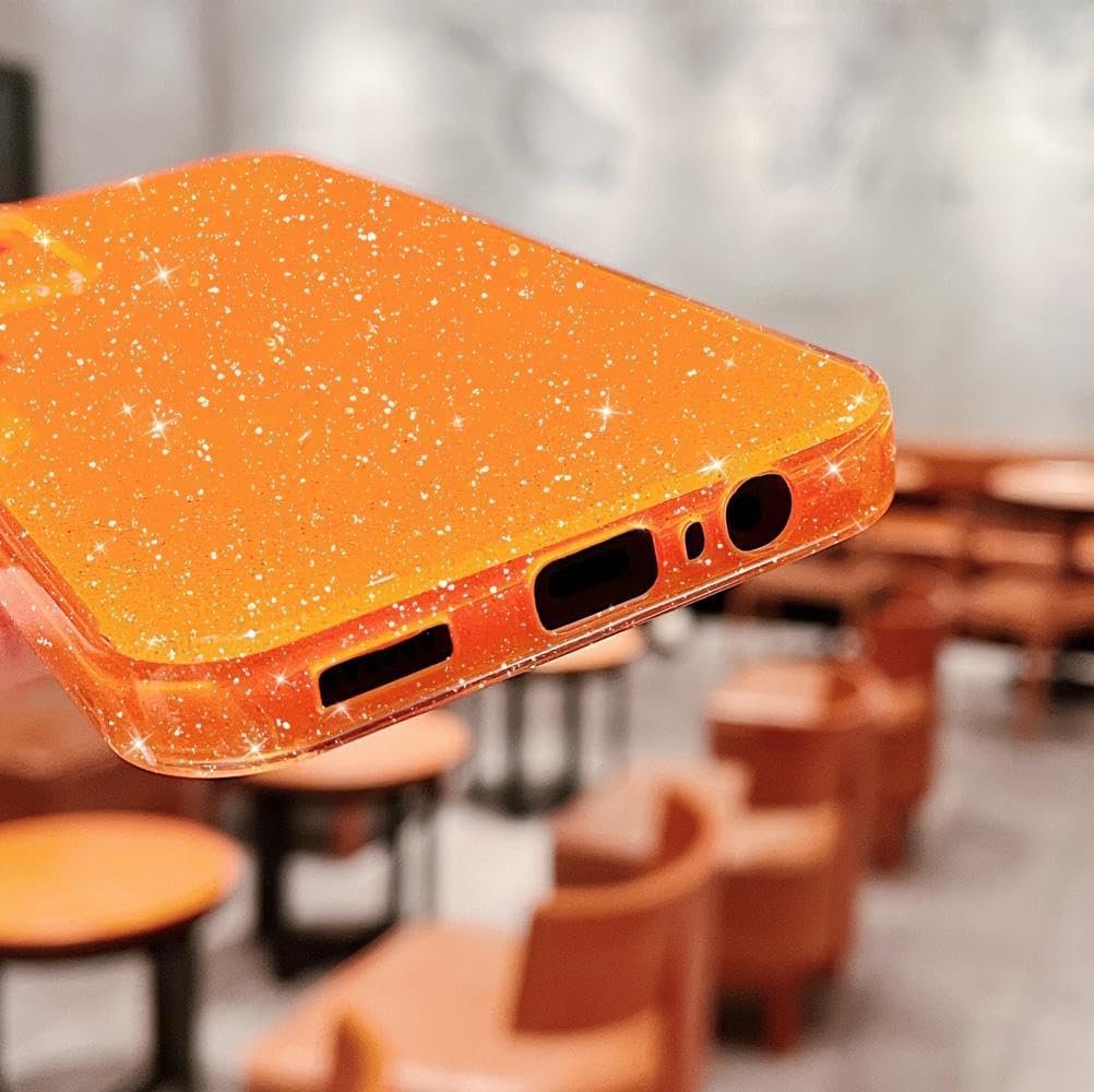 MINSCOSE Funda compatible con Samsung Galaxy A14 5G, bonita funda delgada con purpurina fina, a prueba de golpes, de TPU para mujeres y niñas, para