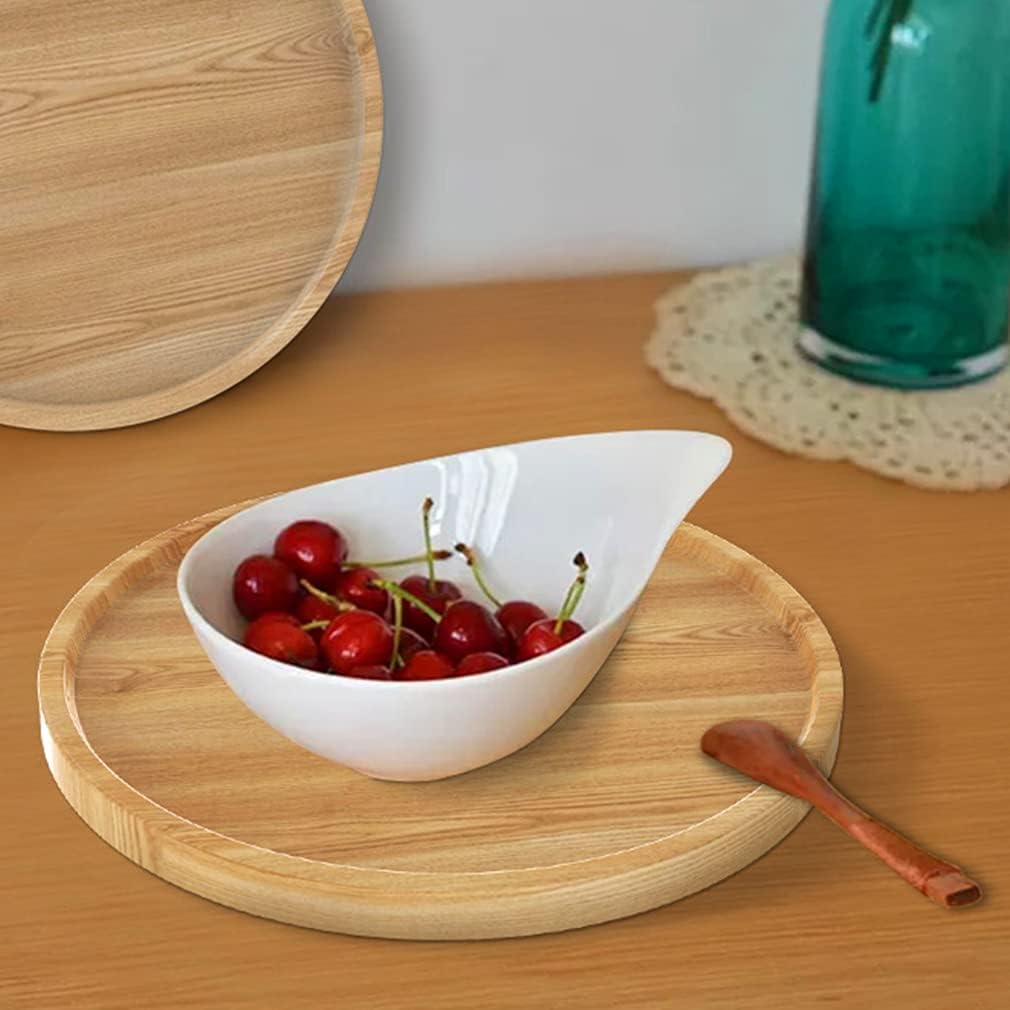 iSuperb Molde de resina redondo de silicona, molde de fundición epoxi para bandeja de mesa de bricolaje, plato de refrigerio de frutas, plato de