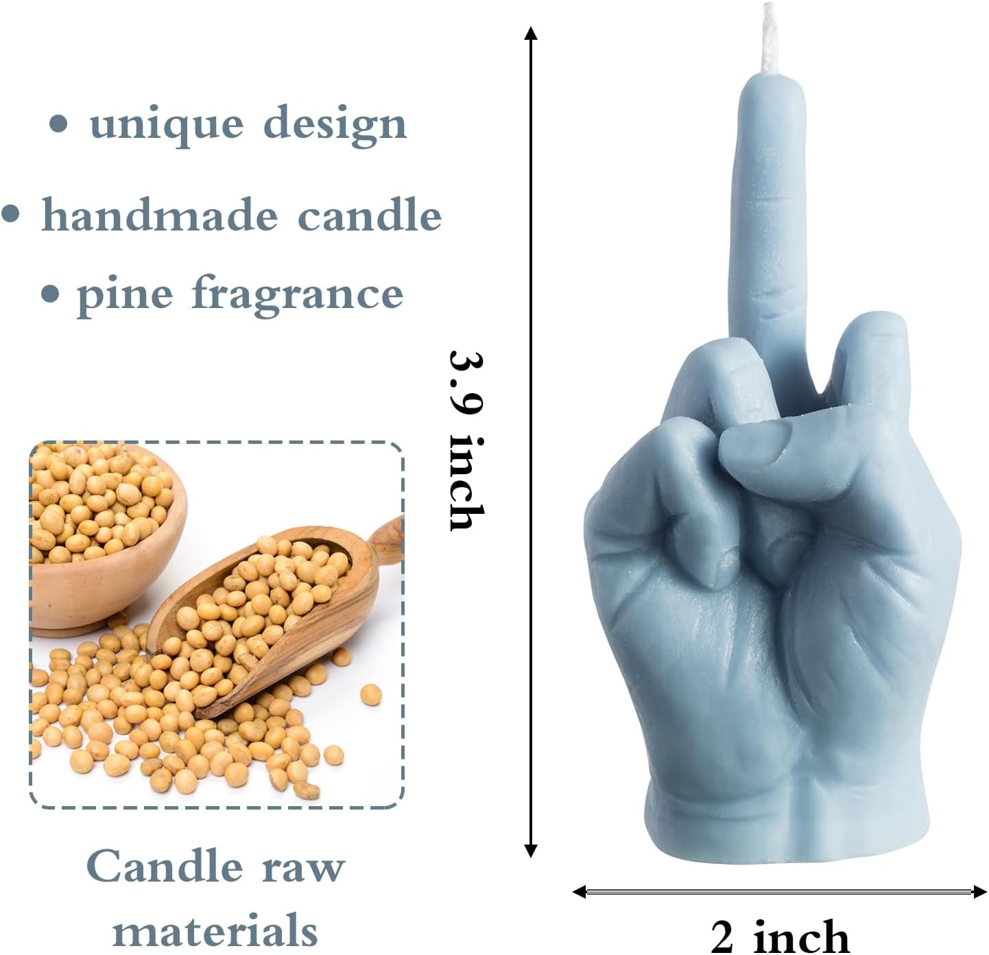 Vela perfumada de dedo medio danés pastel para habitación, fragancia estética de pino aromaterapia, cera de soja natural, velas de vacaciones,