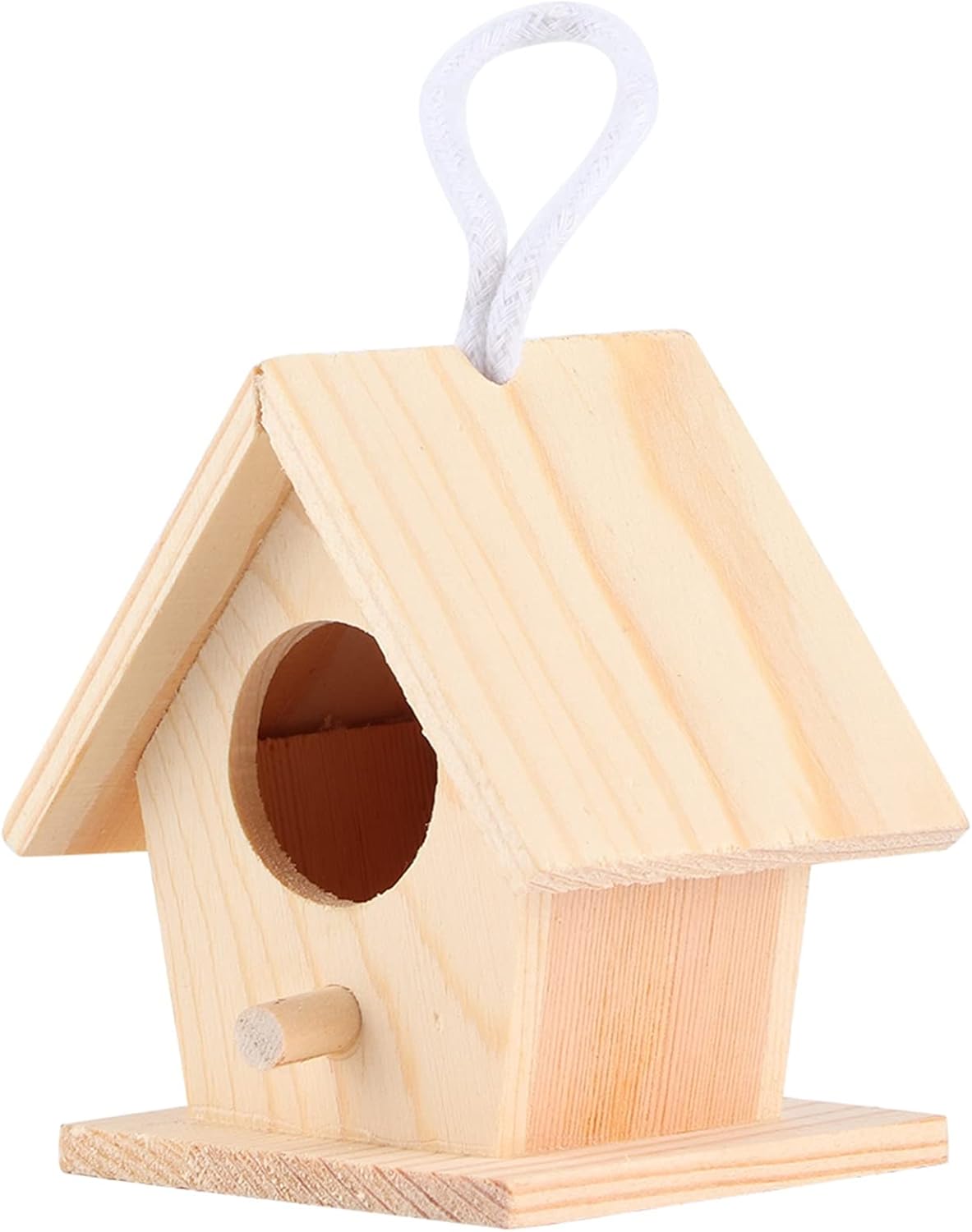 Fydun 4 piezas de madera al aire libre casa colgante pájaro descansando nidos caja decoración jardín ornamento 4 piezas al aire libre pájaro de