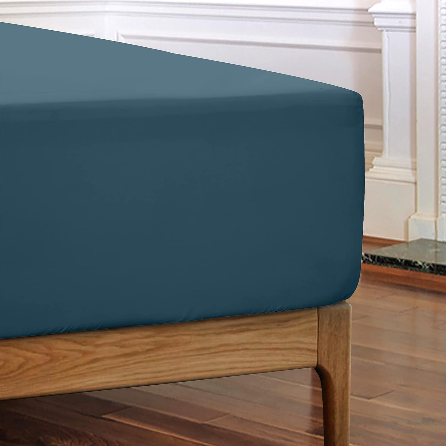Lux Decor Collection – Sábana bajera de hasta 16 pulgadas de profundidad, sábana bajera de microfibra cepillada ultrasuave, resistente a las