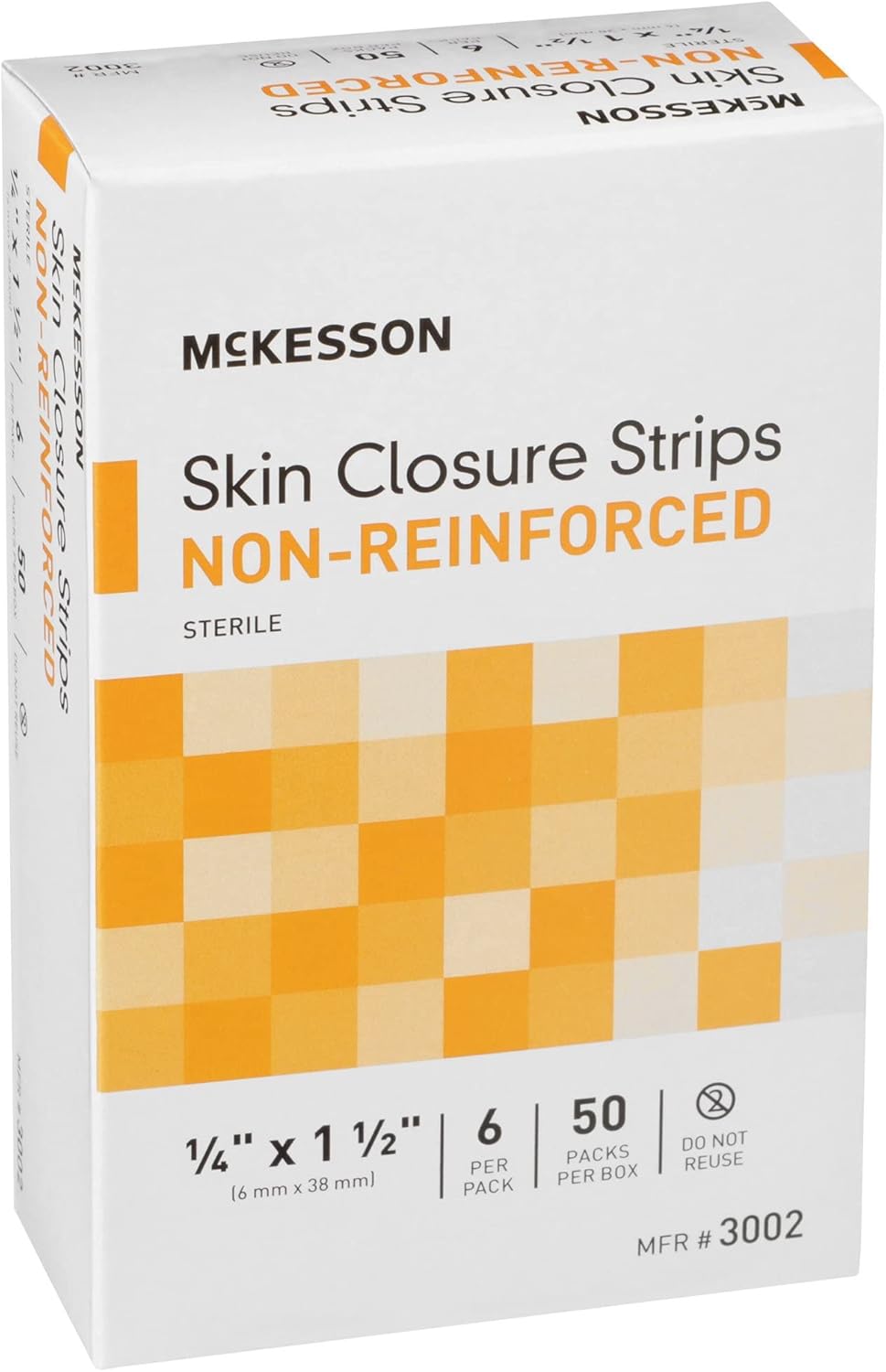 McKesson Tiras adhesivas para cierre de piel, tira flexible Steri para el cuidado de heridas, 14 pulgadas x 1 12 pulgadas, 300 unidades