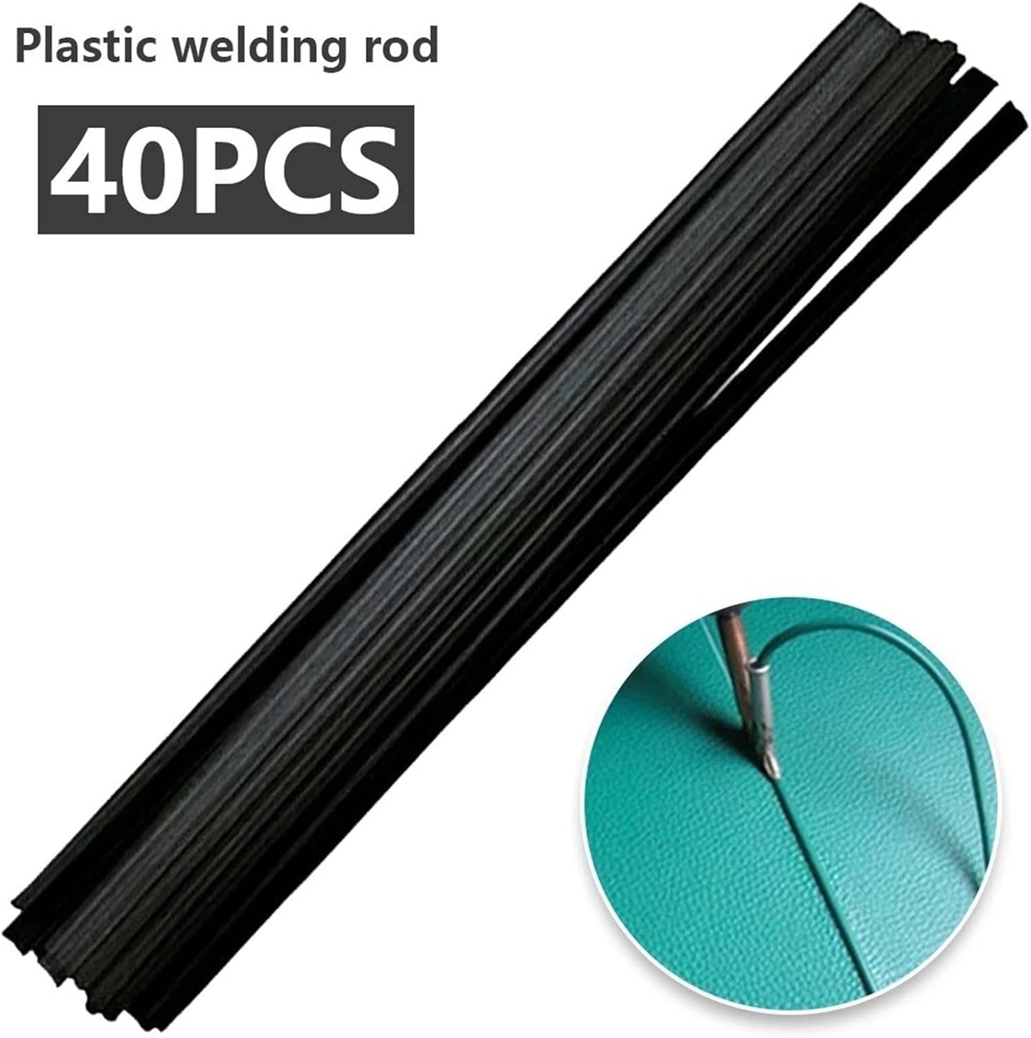 Varillas de soldadura Alambre de soldadura 40pcs Varillas de soldadura de plástico 7.874 in Longitud ABSPPPVCPE Varillas de soldadura 0.197×0.079 in