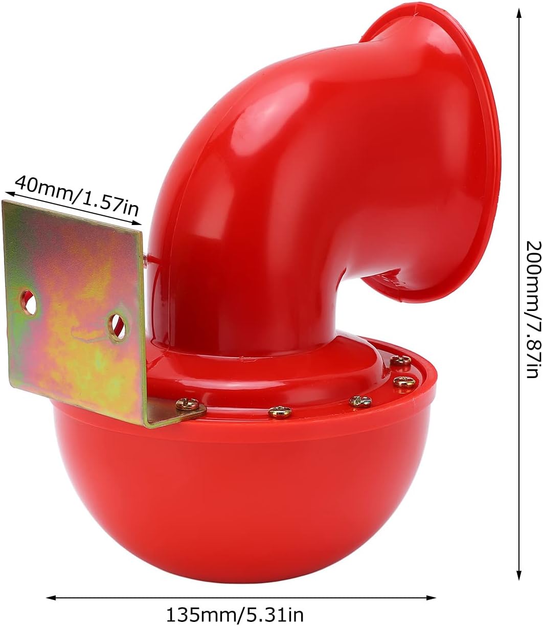 Bocina de coche, 12 V 150 db, bocina de aire roja, cuerno de toro eléctrico, bocina de metal con sonido de vaca para camión, tren, barco,