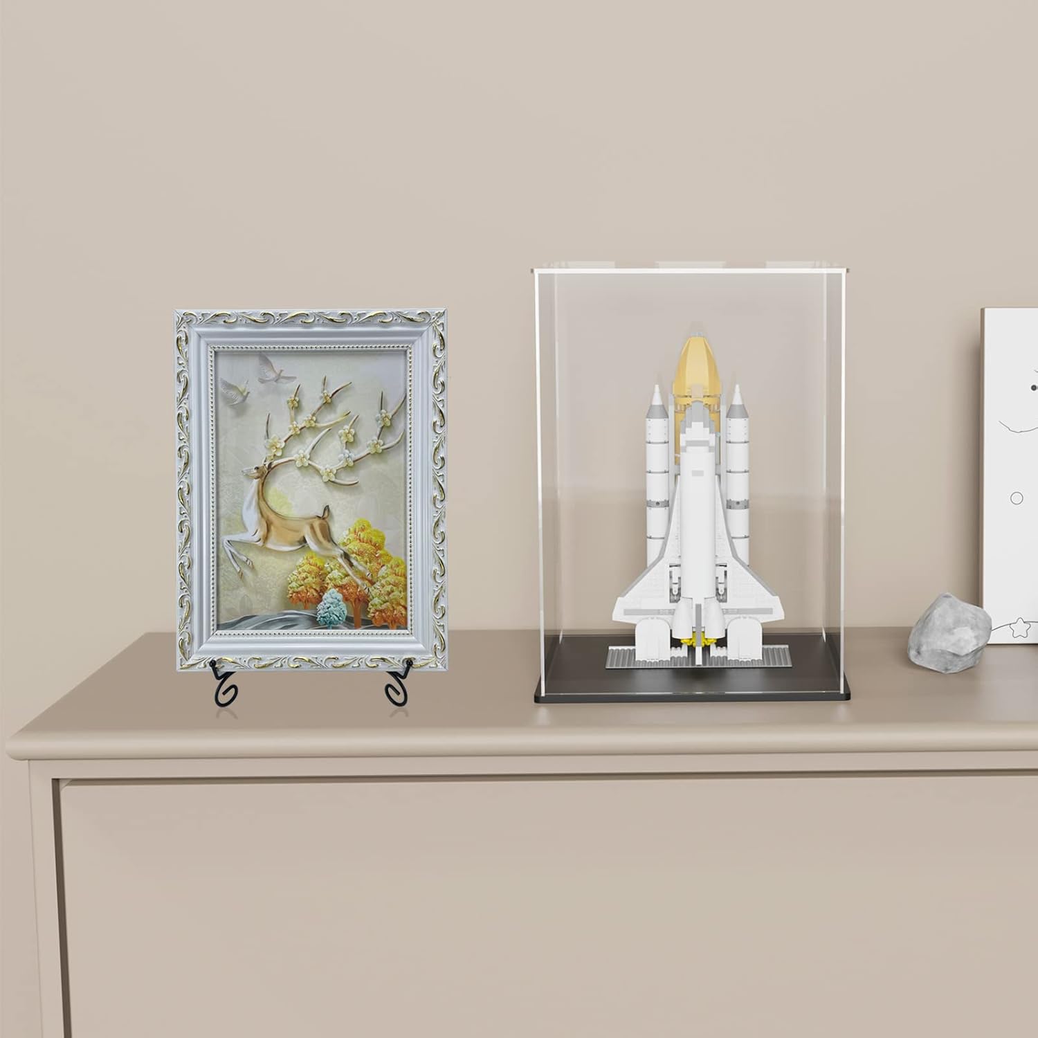 SVENJBB Soporte de placa de hierro negro, soporte de placa de 10 pulgadas para exhibición, soportes de metal pequeños para libros de cocina, marco