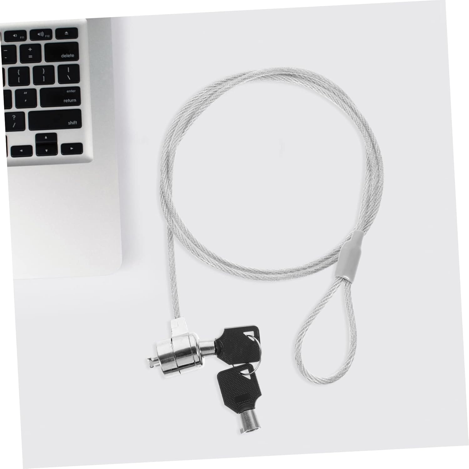 NOLITOY Computadoras portátiles 2 juegos de bloqueo de cable de bloqueo de cable anti aleación de costura portátil cerradura de cable con llave