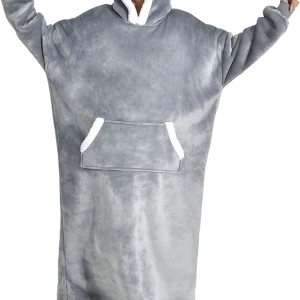 Manta con capucha para mujeresniñoshombres, manta de gran tamaño y acogedora sudadera con capucha con forro de sherpa Manta con capucha para mujeresniñoshombres, manta de gran tamaño y acogedora sudadera con capucha con forro de sherpa