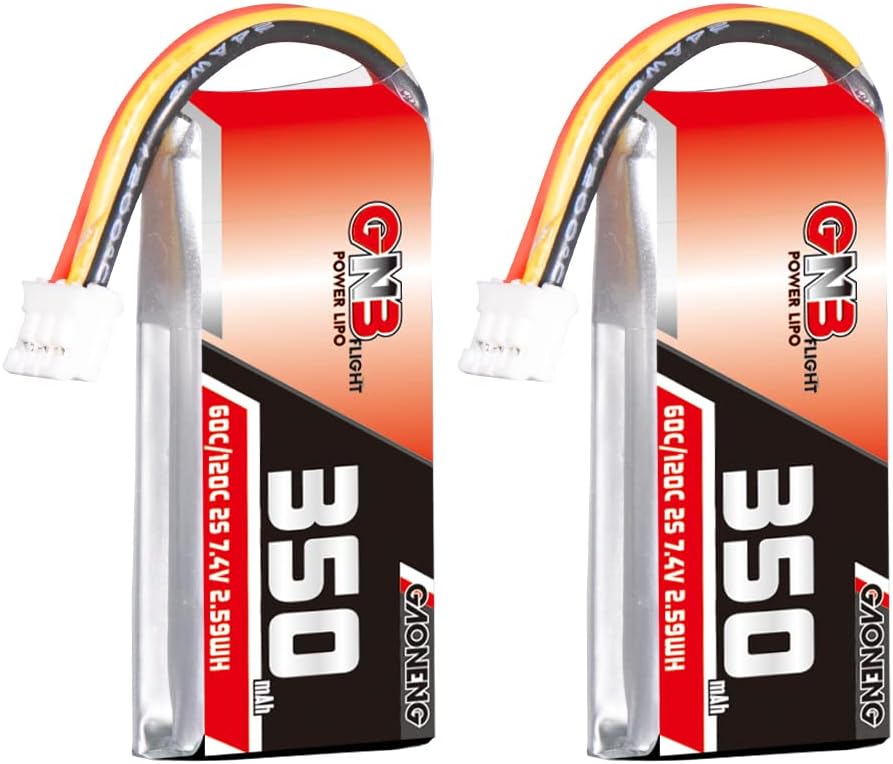 GAONENG 2 unids GNB LiPo Batería 2S 350mAh 7.4V 60C PH2.0 3PIN LiPo Batería para RC Car 128 128 4WD Drift onload descarga K969 K989 wltoys cepillado