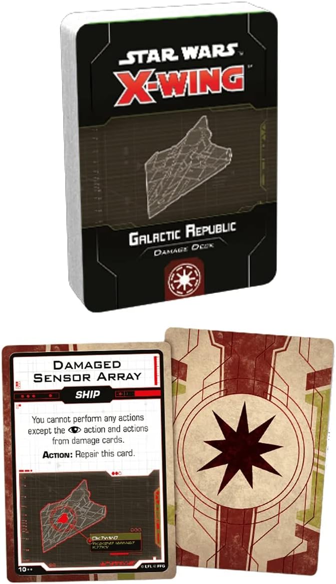 Star Wars X-Wing 2 edición Juego de miniatura Galactic Republic Baraja de daños  Juego de estrategia para adultos y adolescentes  A partir de 14