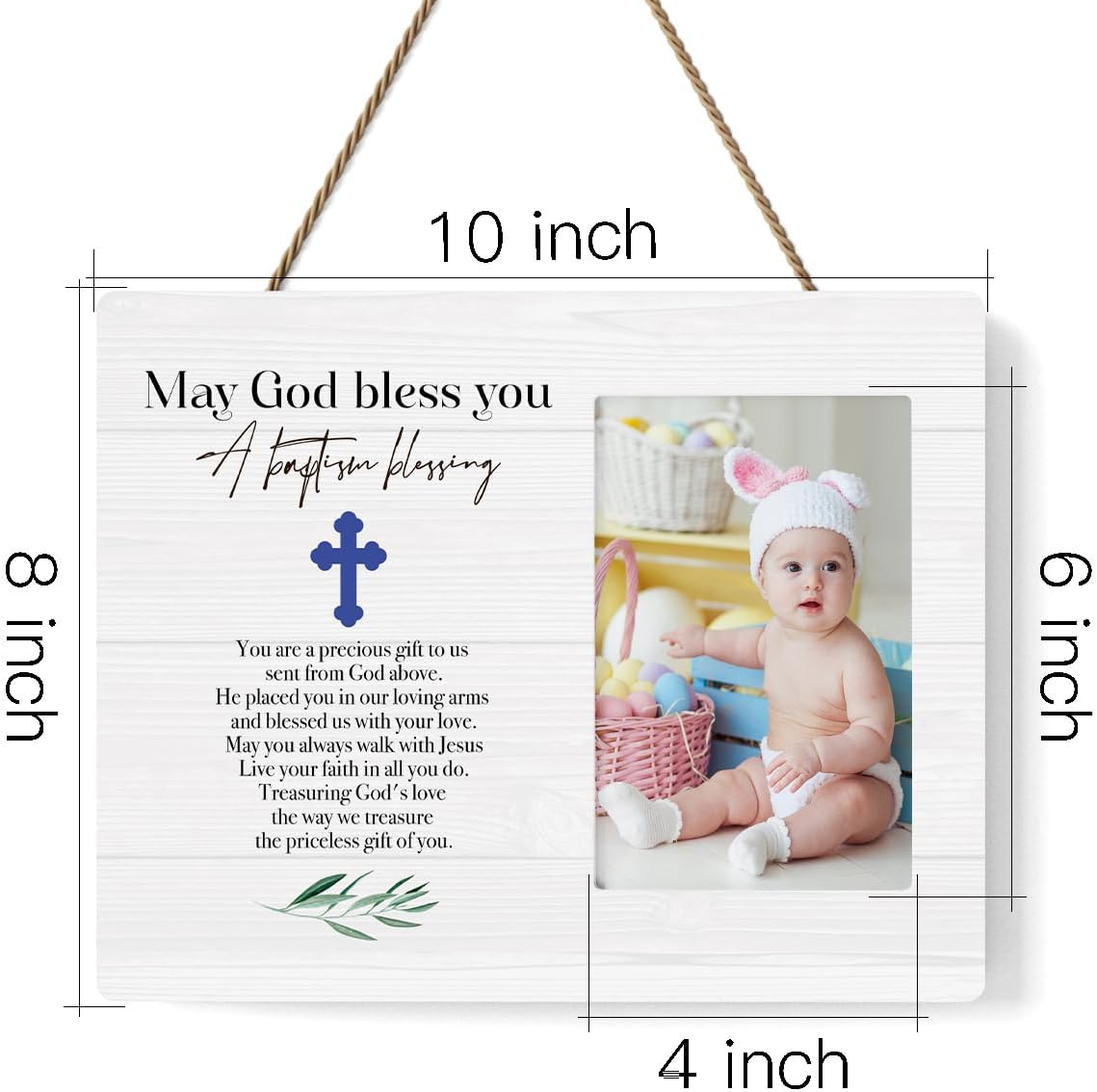 Marco de fotos de bautismo, regalos de bautismo para niños, regalos de bautizo para niños, cumpleaños, Navidad, regalos religiosos para mujeres,