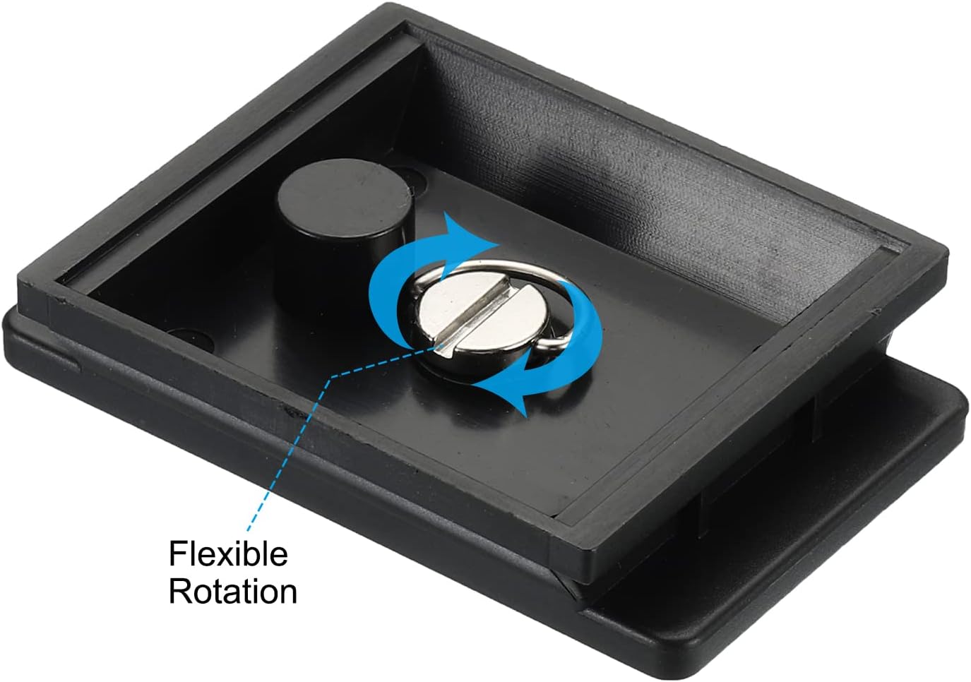 PATIKIL Placa de liberación rápida para trípode con tornillo de anillo en D, paquete de 2 piezas de montaje de adaptador de trípode de cámara, placa