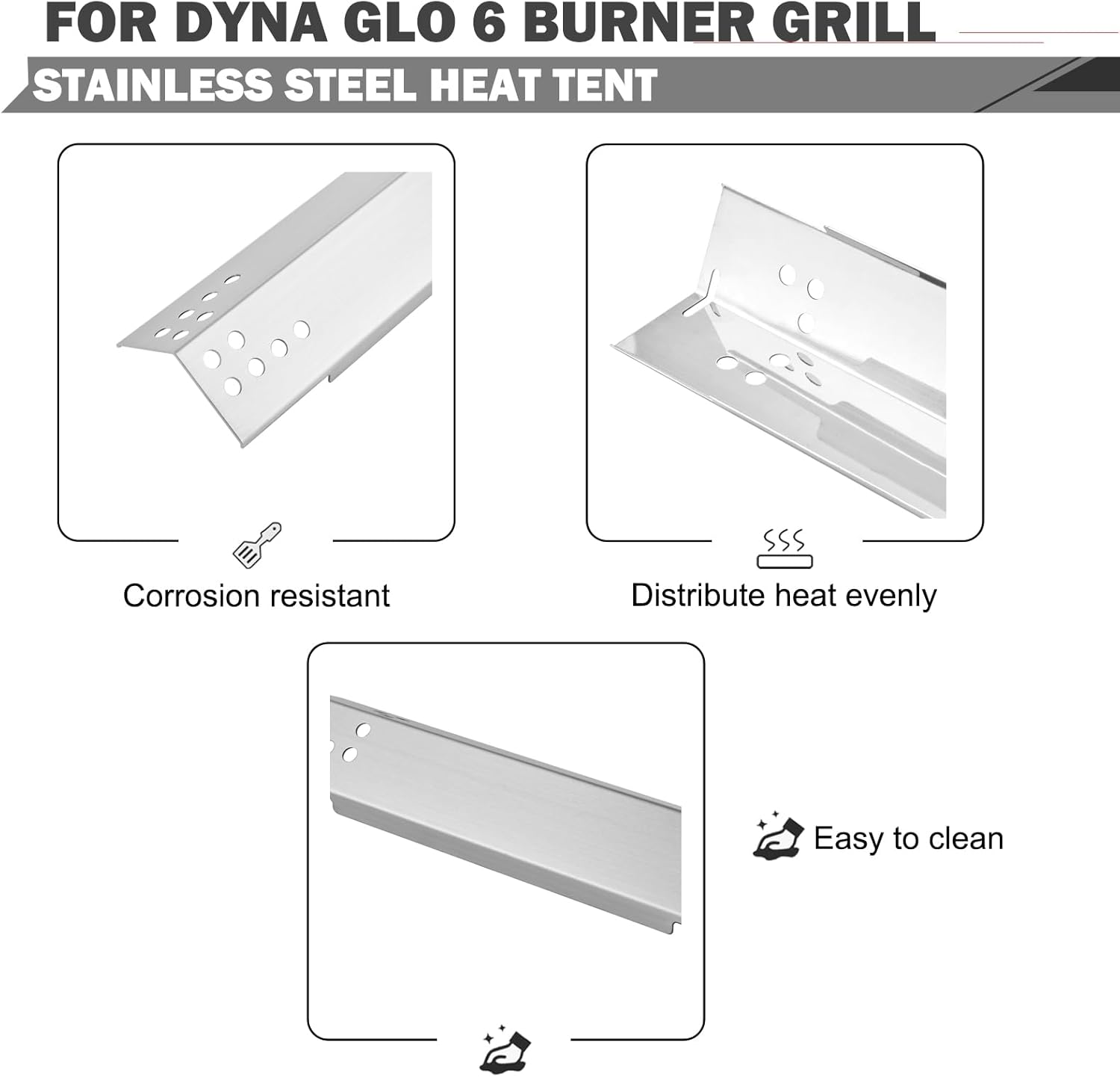 Piezas de repuesto para parrilla de tubo de quemador de tienda de calor DGF600SSP para Dyna Glo 6 piezas de parrilla de quemadores Piezas de placas
