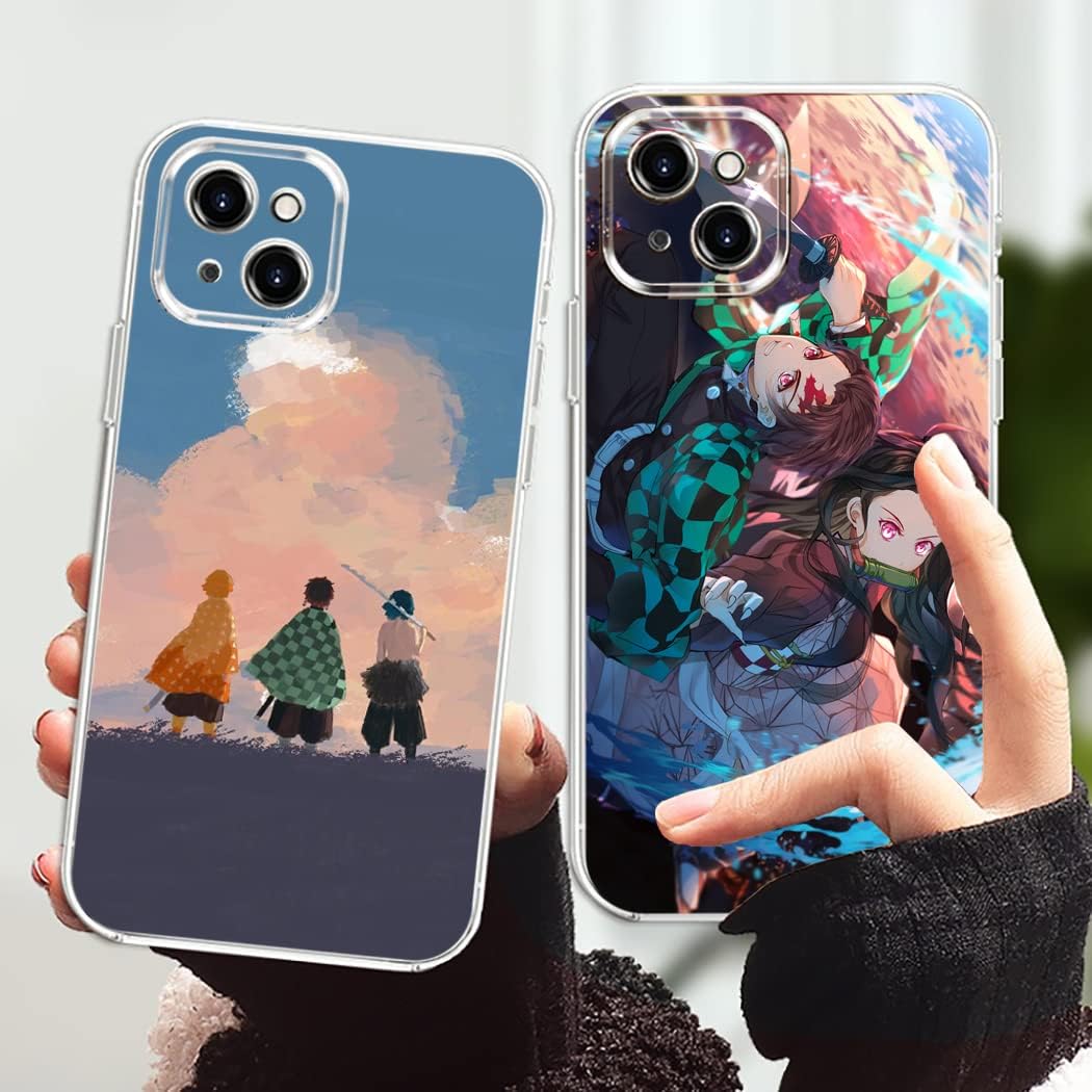 Funda para Samsung Galaxy A54 5G Demon – Diseño de anime con llavero Vision y 50 calcomanías Funda de silicona suave transparente de dibujos