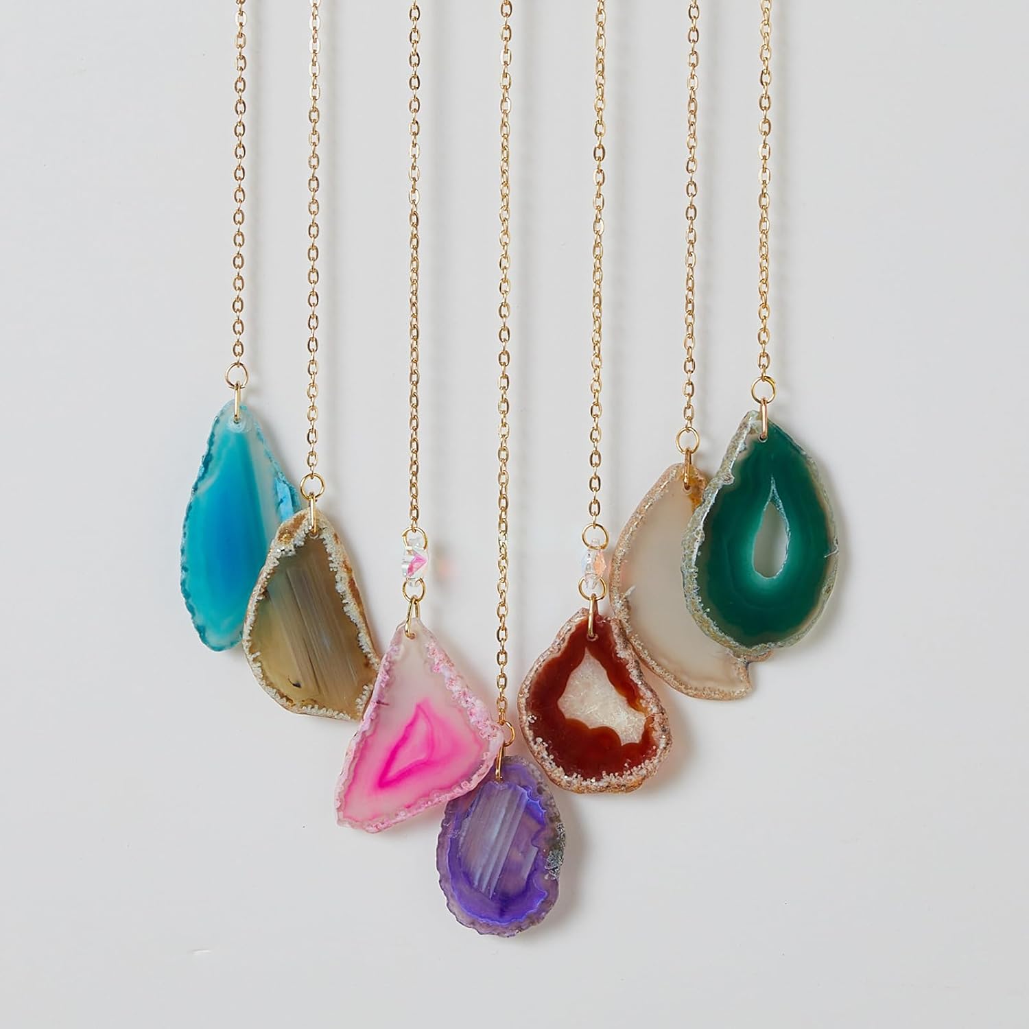 Atrapasueños de 7 ágata arcoíris con 7 chakras, árbol de la vida, atrapasueños con piedras de cristal curativo, decoración de pared hecha a mano