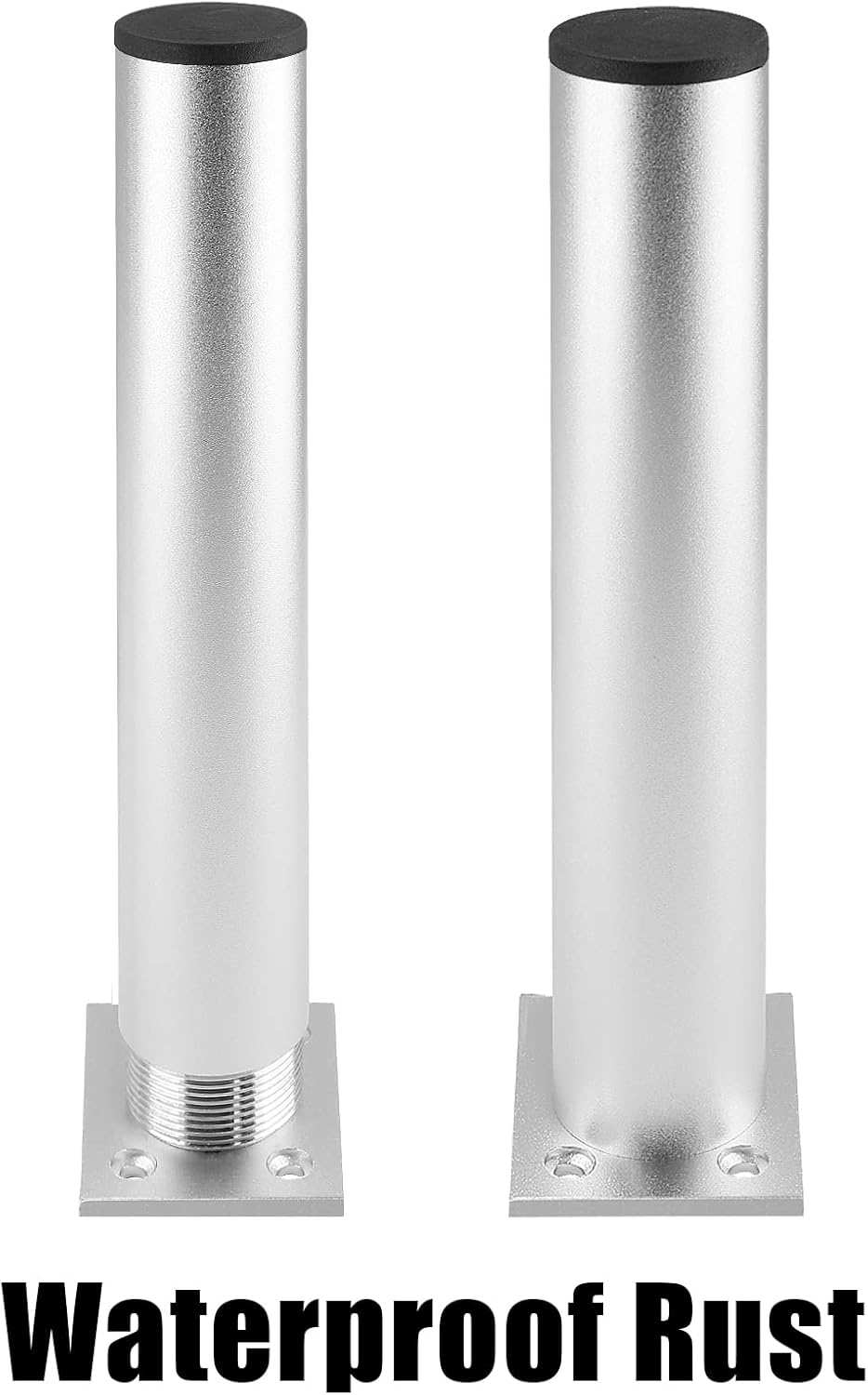 Juego de 4 patas para muebles de 7.87 pulgadas, patas ajustables de aleación de aluminio, pies de soporte de sofá redondos de metal, pies ajustables