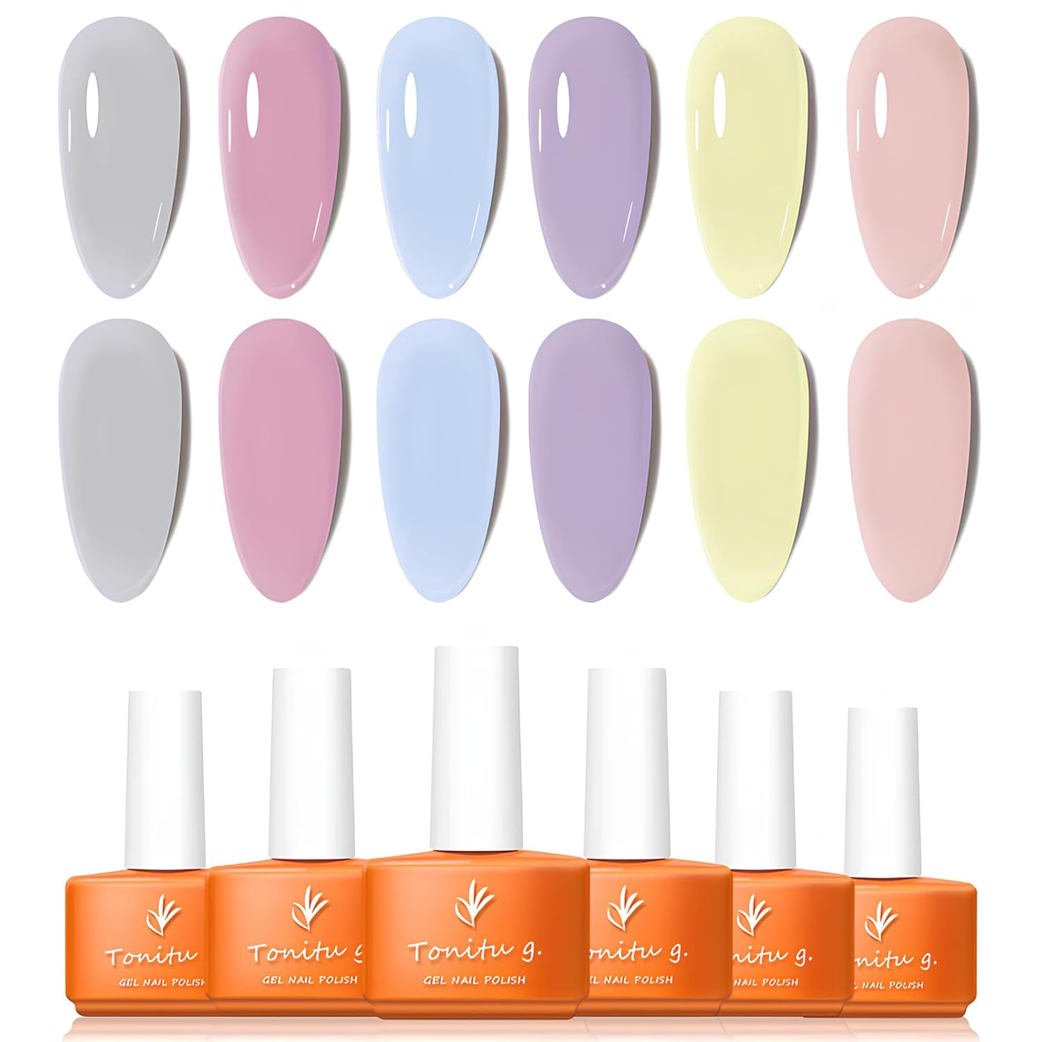 Juego de esmaltes de uñas de gel de 6 colores, diseño popular de arte de uñas, manicura LED, bricolaje, salón de belleza, regalos para mujeres y