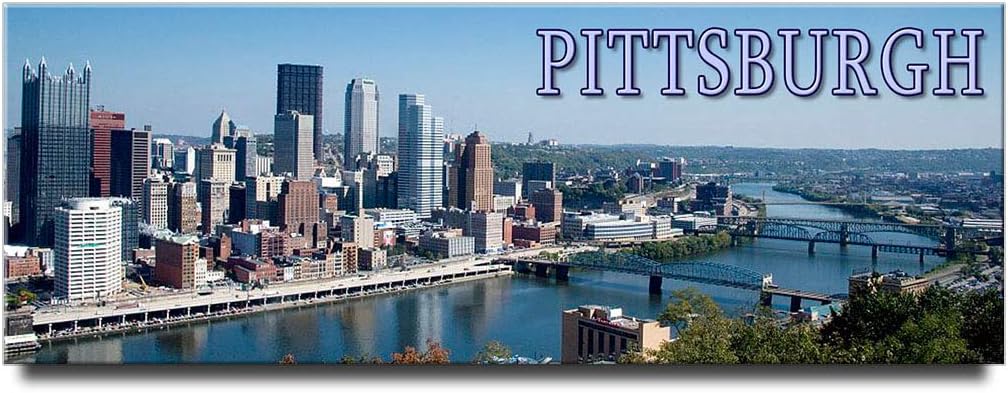 Imán panorámico para nevera Pittsburgh Pennsylvania Travel Souvenir