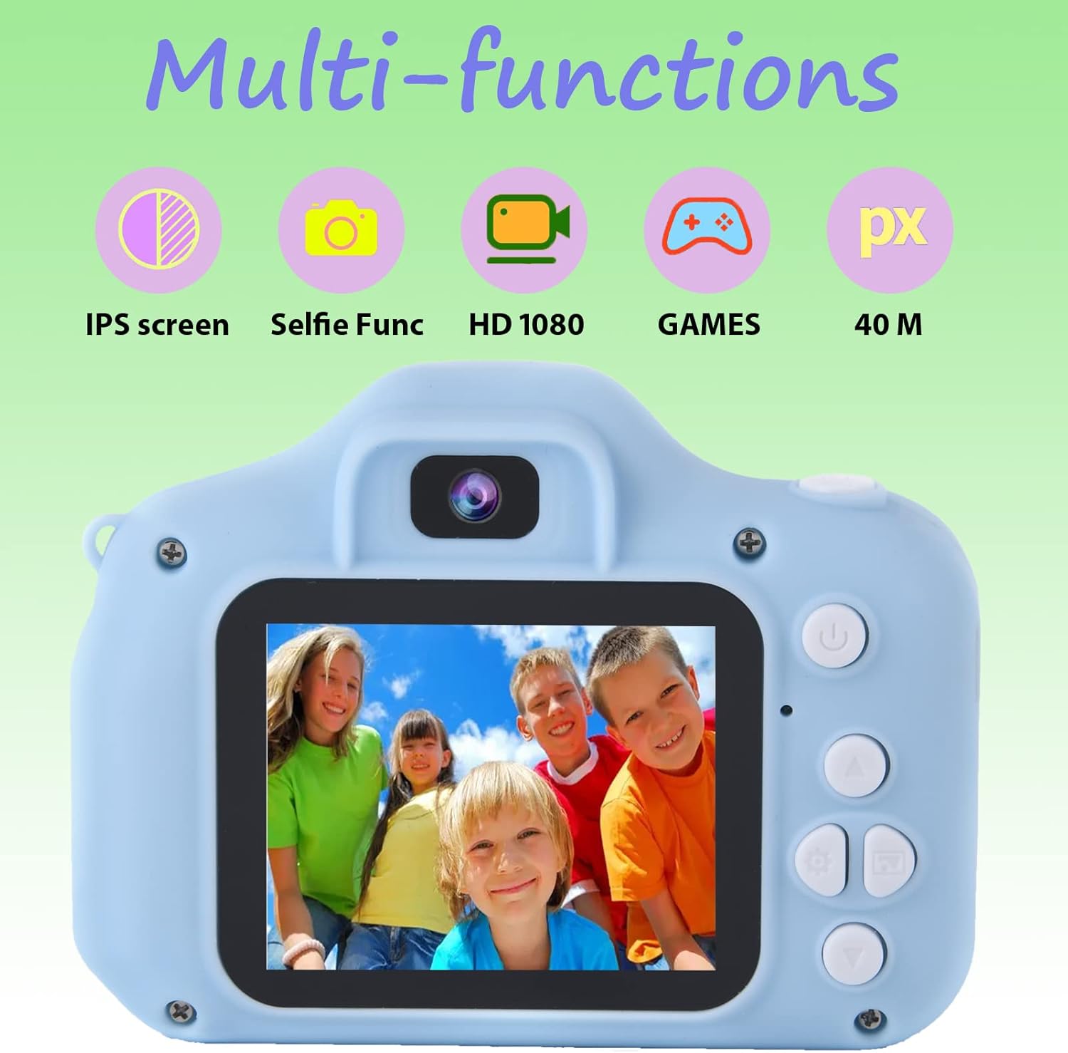 SVZIX Cámara digital para niños, mini cámara dual recargable para niños, regalo de 3 a 9 años, 8 millones de video de alta definición de 2 pulgadas