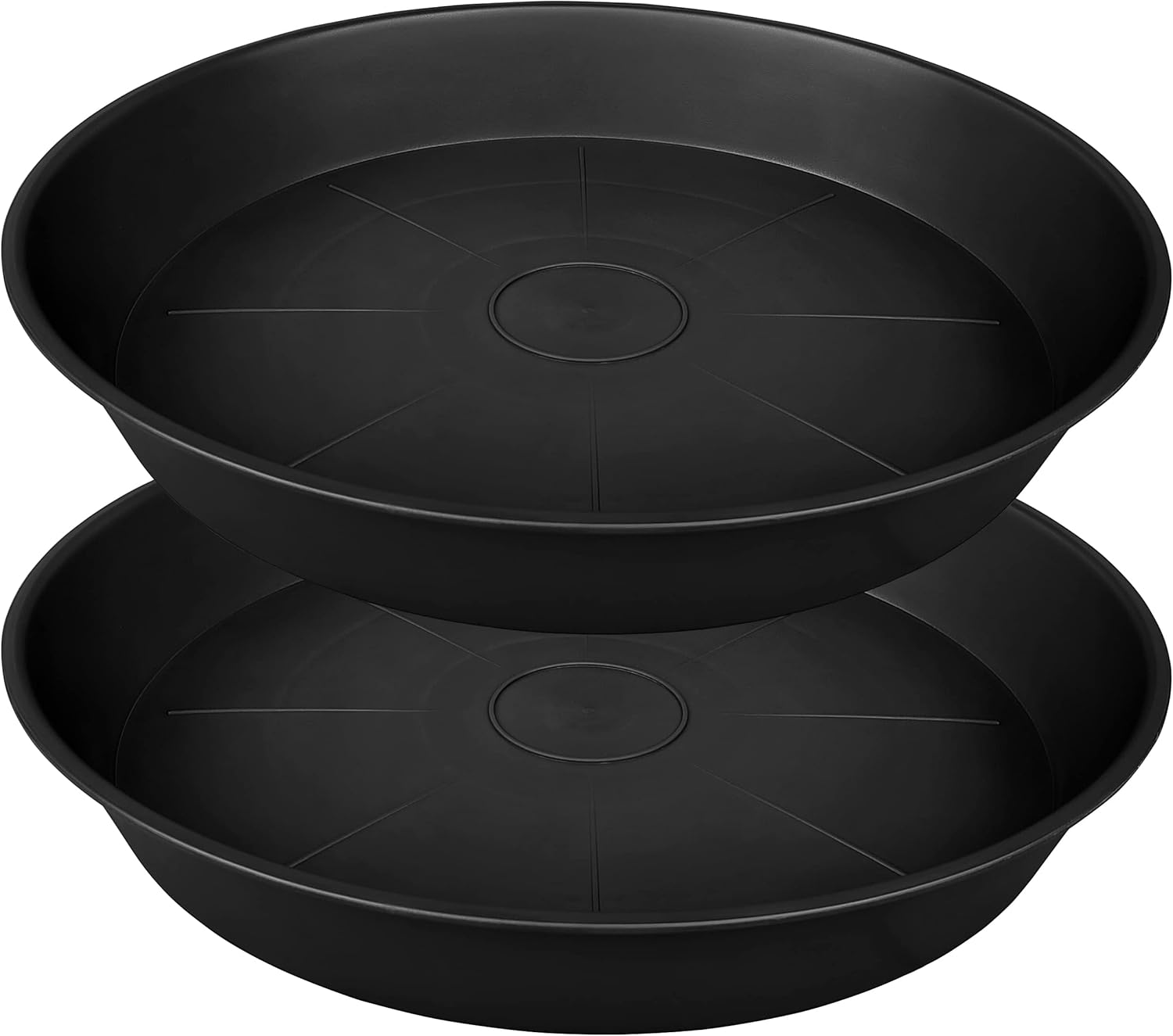 Paquete de 20 platillos para plantas de 22 pulgadas, bandeja de 3.6 pulgadas de profundidad, grandes y resistentes para macetas, bandejas de
