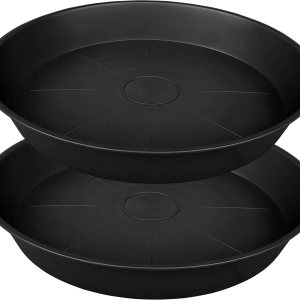 Paquete de 20 platillos para plantas de 22 pulgadas, bandeja de 3.6 pulgadas de profundidad, grandes y resistentes para macetas, bandejas de Paquete de 20 platillos para plantas de 22 pulgadas, bandeja de 3.6 pulgadas de profundidad, grandes y resistentes para macetas, bandejas de