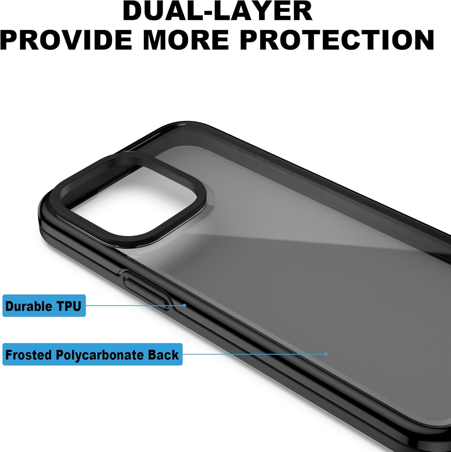Funda compatible con iPhone 15 Pro Max para mujeres y hombres, delgada, dura, translúcida, mate, a prueba de golpes, funda protectora para iPhone 15