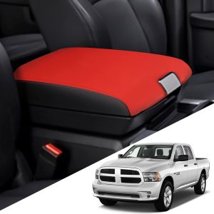 YOFAMO Funda para consola central RAM 2009-2018, antiarañazos, de cuero, impermeable, protector de reposabrazos para Dodge RAM 1500 2500 3500 4500 YOFAMO Funda para consola central RAM 2009-2018, antiarañazos, de cuero, impermeable, protector de reposabrazos para Dodge RAM 1500 2500 3500 4500
