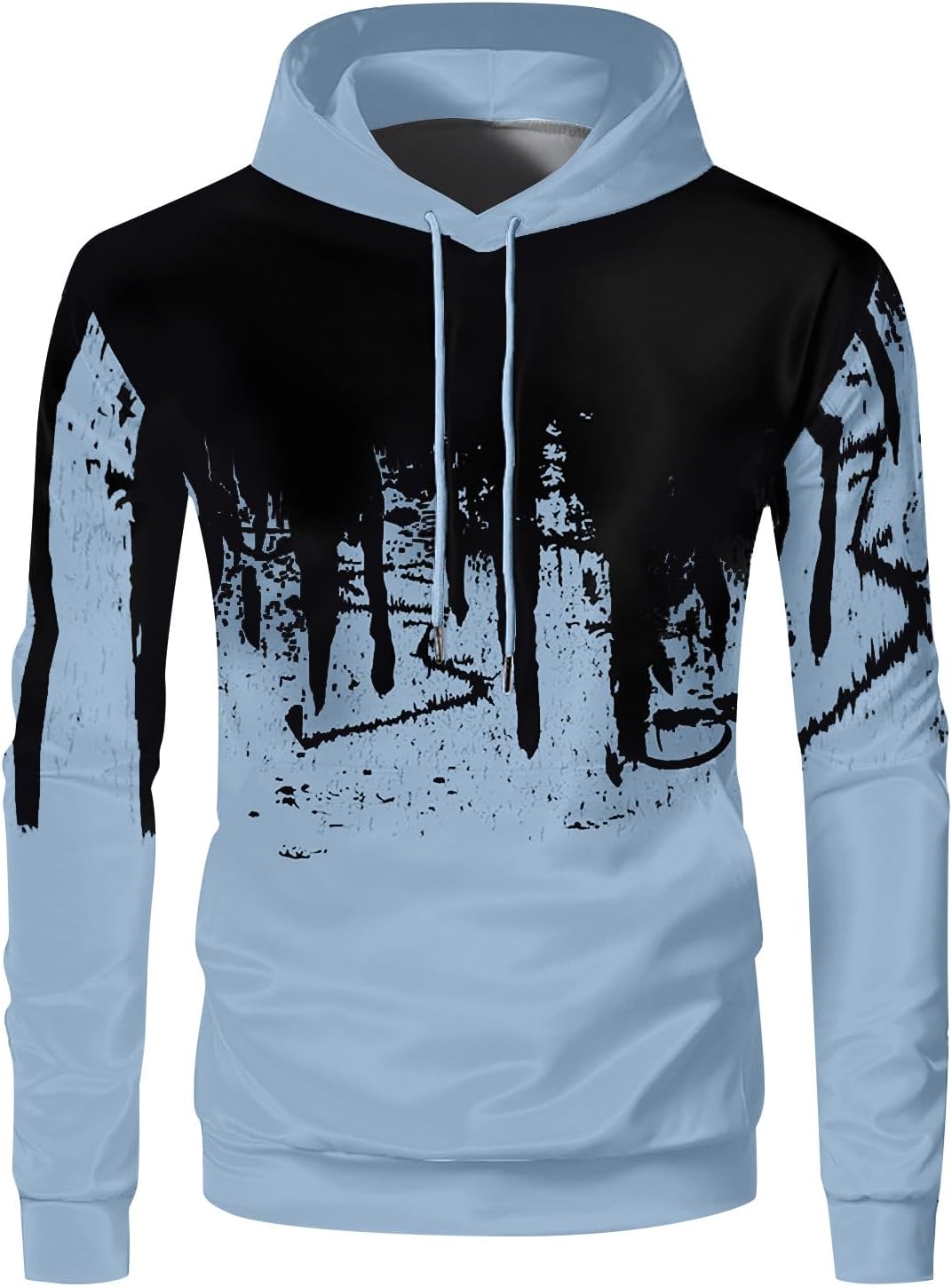 WENKOMG1 Conjunto deportivo de bloques de color para hombre, sudadera y pantalones deportivos de 2 piezas con gráficos de primavera y otoño