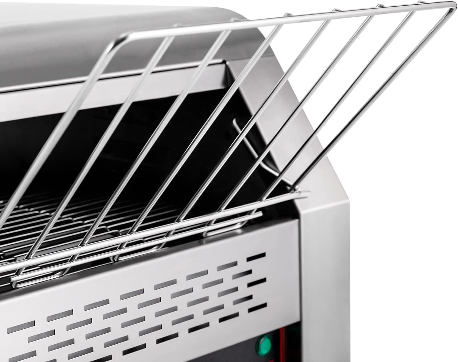 Tostadora con transportador comercial de 300 rebanadashora, tostadoras industriales resistentes de acero inoxidable de 2200 W (con tubos de