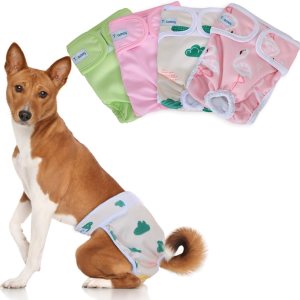 Teamoy Pañales lavables para perros hembras, reutilizables, súper absorbentes y cómodos Teamoy Pañales lavables para perros hembras, reutilizables, súper absorbentes y cómodos
