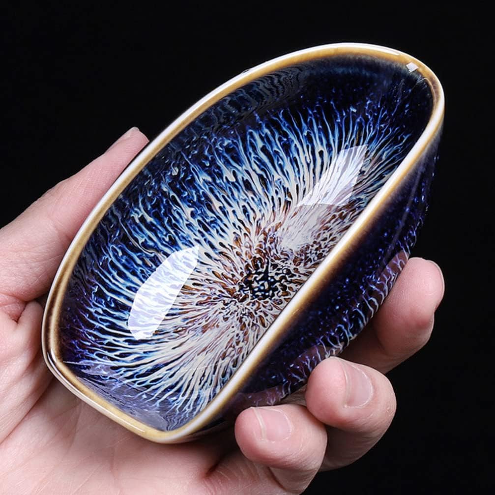 Angoily Recipiente de té de porcelana, cuchara de té chino, cuchara de té de hojas sueltas, pala de té decorativa Kongfu, cucharas medidoras de