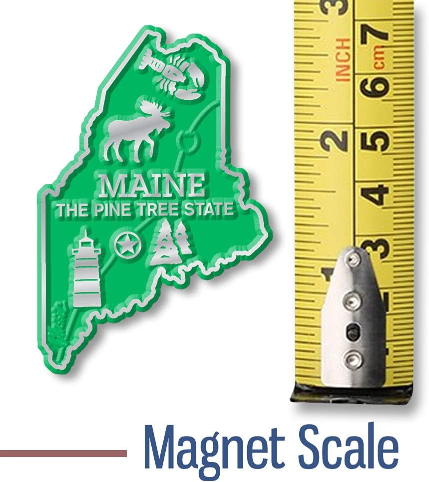 Imán con diseño de mapa de estado, Maine