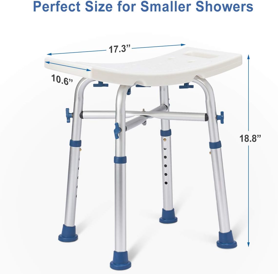 Zler Silla de ducha resistente, taburete de ducha ajustable para ducha interior, montaje sin herramientas, banco de ducha antideslizante para