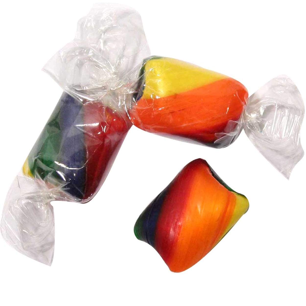 Giros de caramelo con forma de cilindro arcoíris – 2 libras – Sabor a fruta