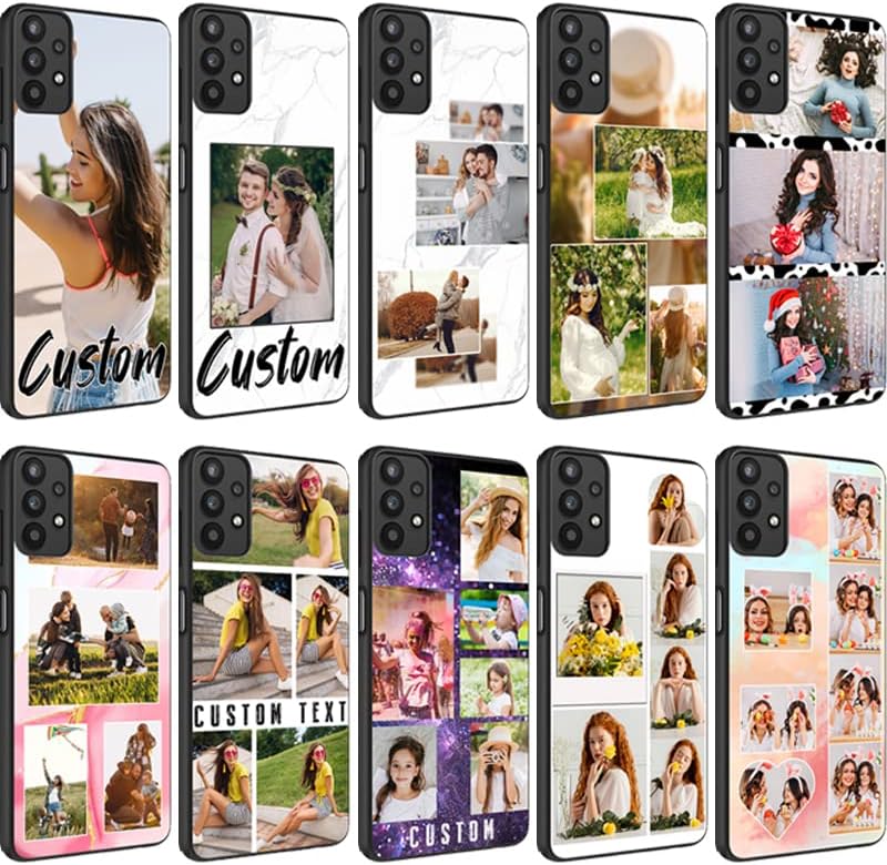 Funda personalizada para teléfono con fotos múltiples, para iPhone 15 14 13 12 11 Pro Max Mini Samsung Galaxy A14 A54 A03S A53 A13 A32 S24 S23 S22