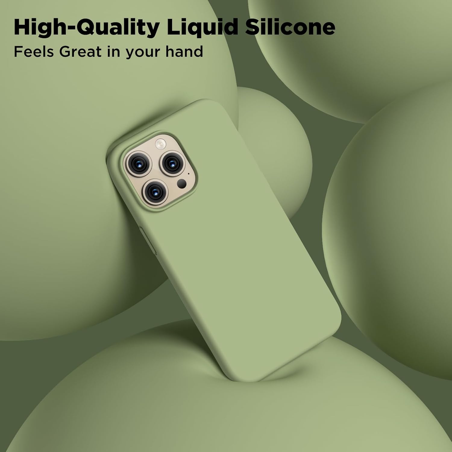 COFFKER Funda compatible con iPhone 15 Pro, funda de silicona líquida, cuerpo completo, funda protectora a prueba de golpes, funda delgada para