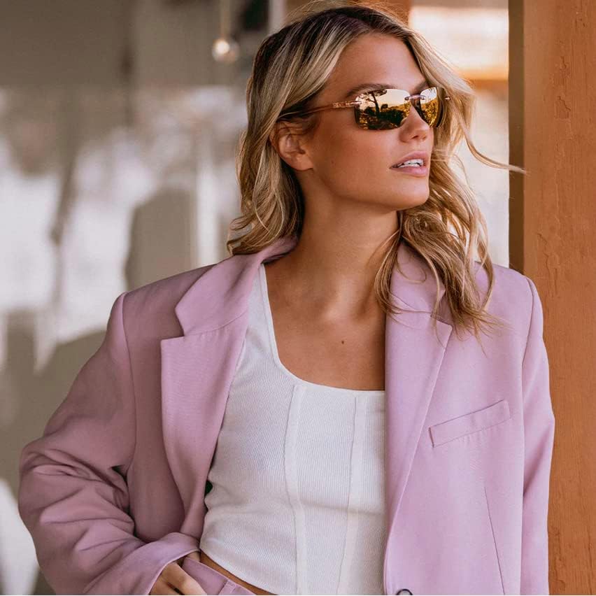 Revo Gafas de sol Descend Pro Lente Polarizada con Marco Rectángulo Sin Rimless