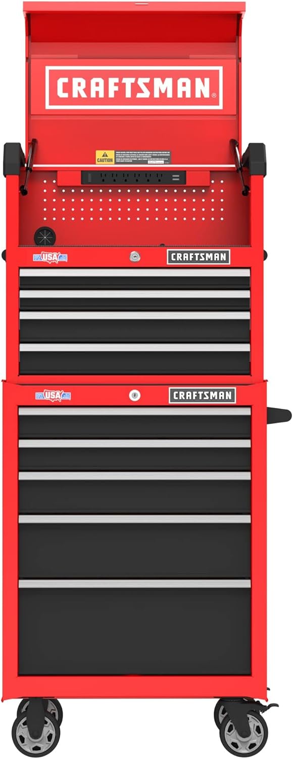 CRAFTSMAN S2000 – Cofre de 4 cajones de 26 pulgadas con luz y división (CMST32642RB)