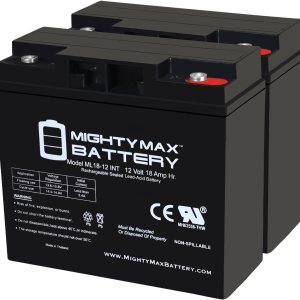 Batería de repuesto SLA INT de 12V 18AH para XPower Powerpack 400 Plus – 2 unidades Batería de repuesto SLA INT de 12V 18AH para XPower Powerpack 400 Plus – 2 unidades